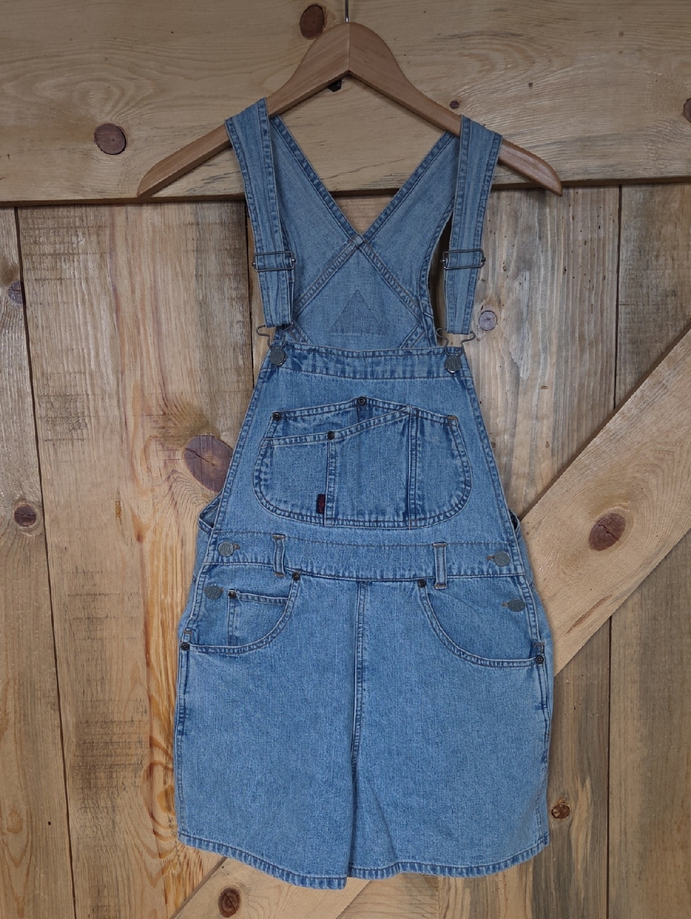 Vintage Light Blue Denim Overall Romper
